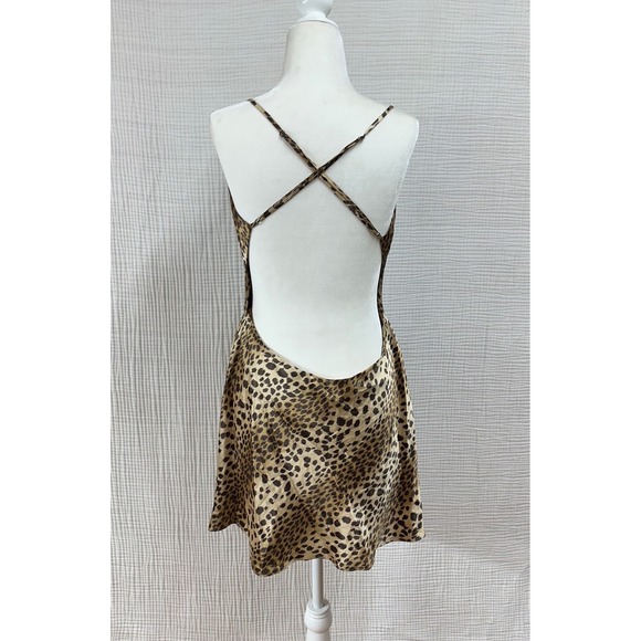 VTG Y2K Victoria's Secret Leopard Print Slip Dress Nightie Lingerie Sz Large - Picture 4 of 13